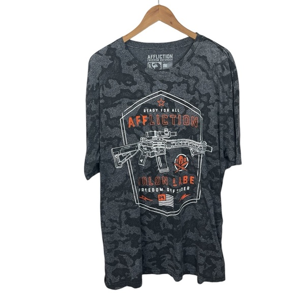 TS124 Mens Affliction Buckle BKE Freedom Defender Camo T Shirt 4XL - Picture 1 of 4